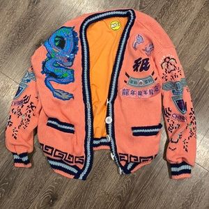 NO! KNIT PATCHWORK CARDIGAN